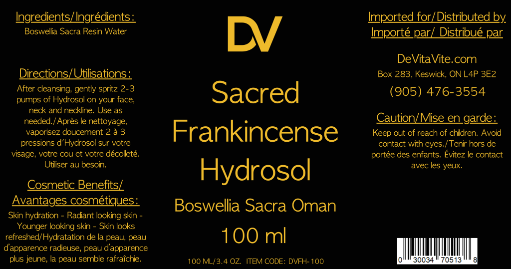 Frankincense (Sacra) HYDROSOL 100 ML