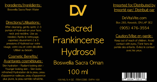 Frankincense (Sacra) HYDROSOL 100 ML