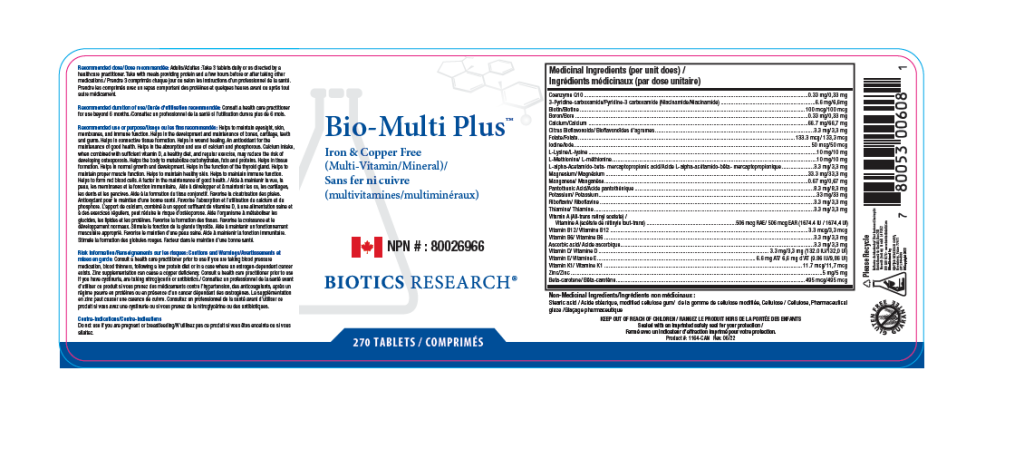 Bio-Multi Plus Fe/Cu Free 270T