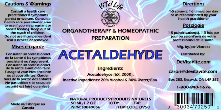 Vital Life-Acetaldehyde