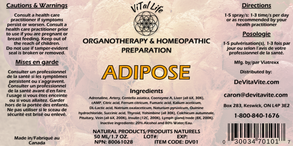 (Soon to expiration) Vital Life-ADIPOSE