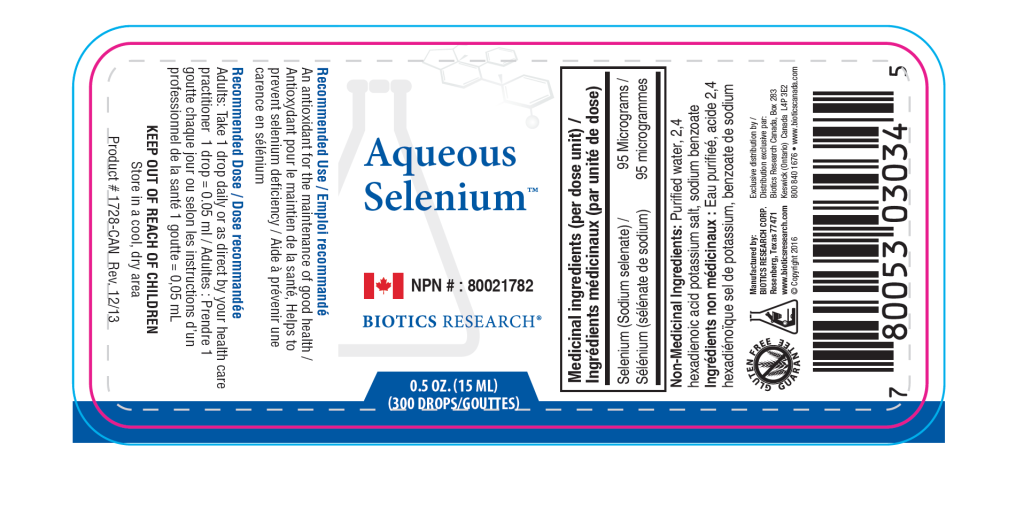 Aqueous Selenium