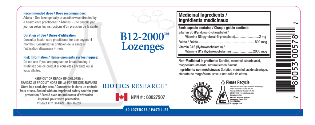 B12 2000 Lozenges