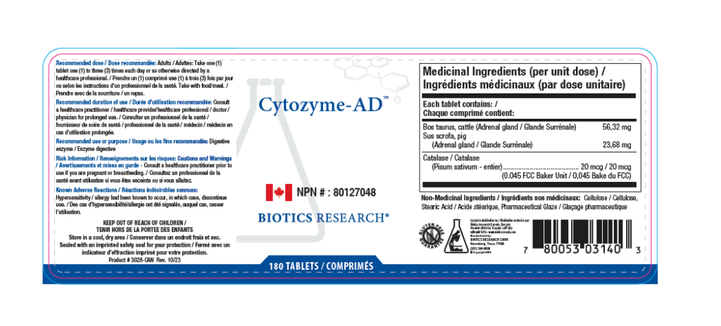 Cytozyme-AD (Adrenal) 180T