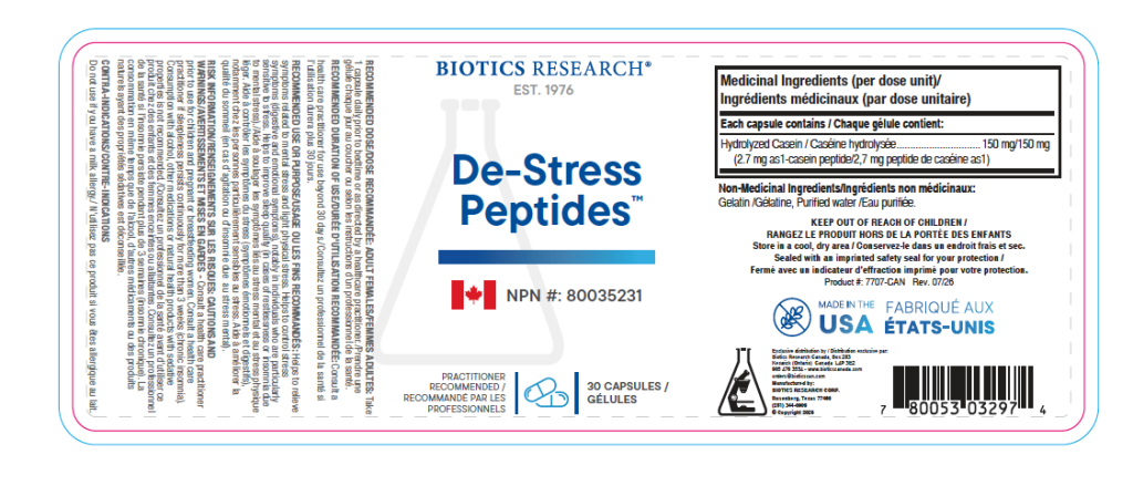 De-Stress Peptides 30 Caps
