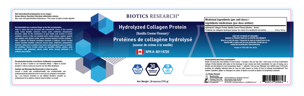 Hydrolyzed Collagen Protein Vanilla