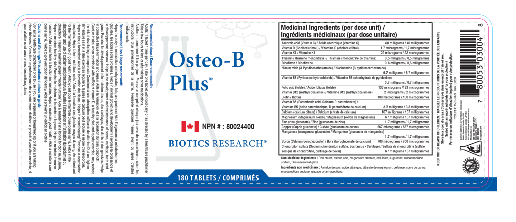 Osteo-B-Plus w-D,K,Boron 180T