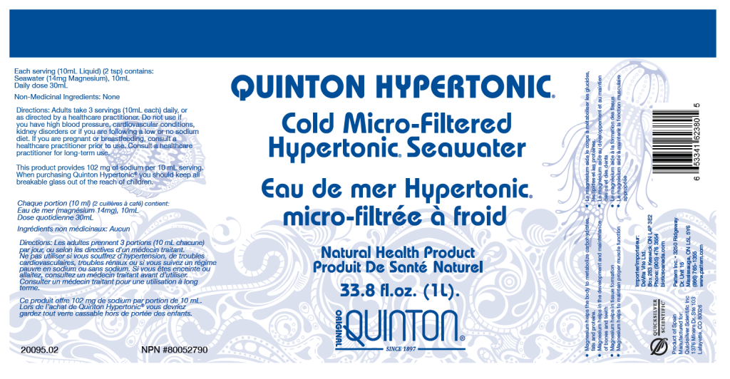 Quinton Hypertonic Seawater Electrolytes 1 Litre
