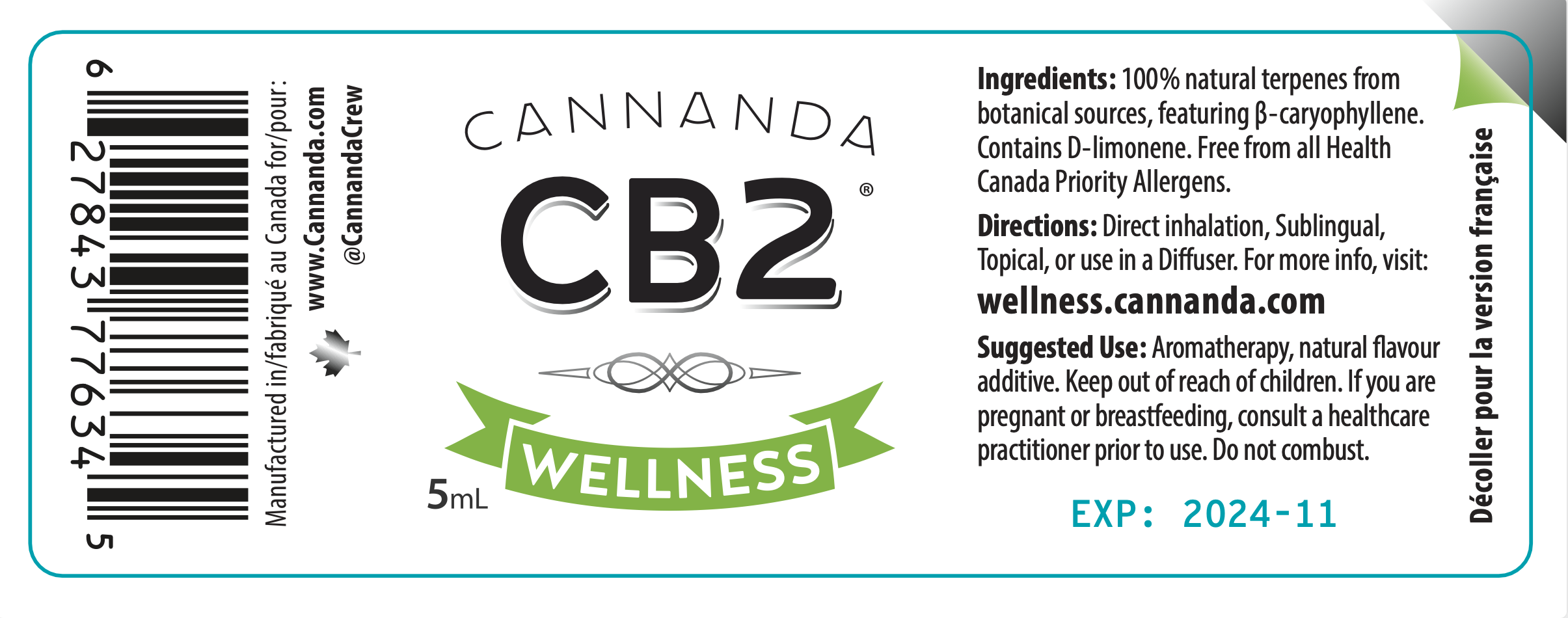 CB2 Wellness Vial 5 ml - Image 2