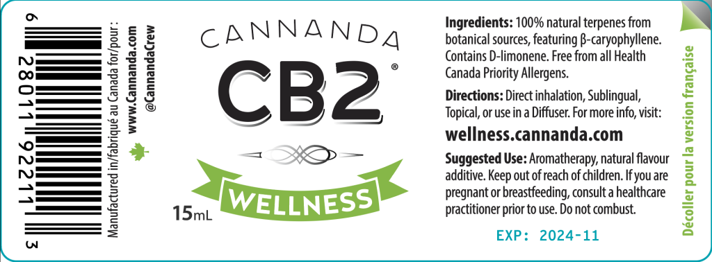 CB2 Wellness Vial 15 ml