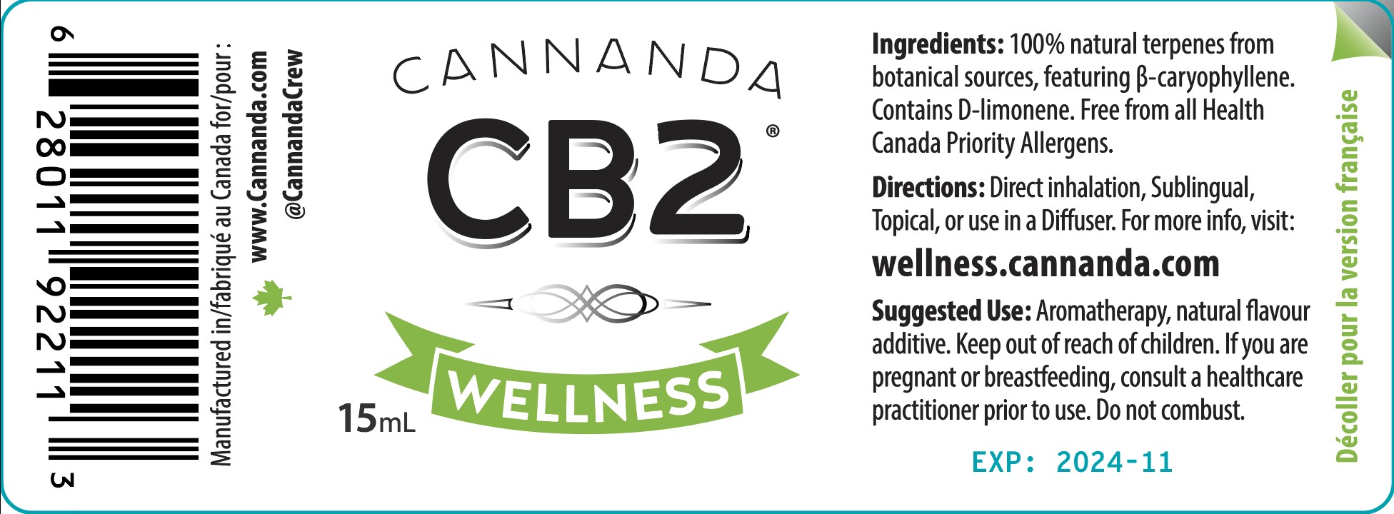 CB2 Wellness Vial 15 ml - Image 2